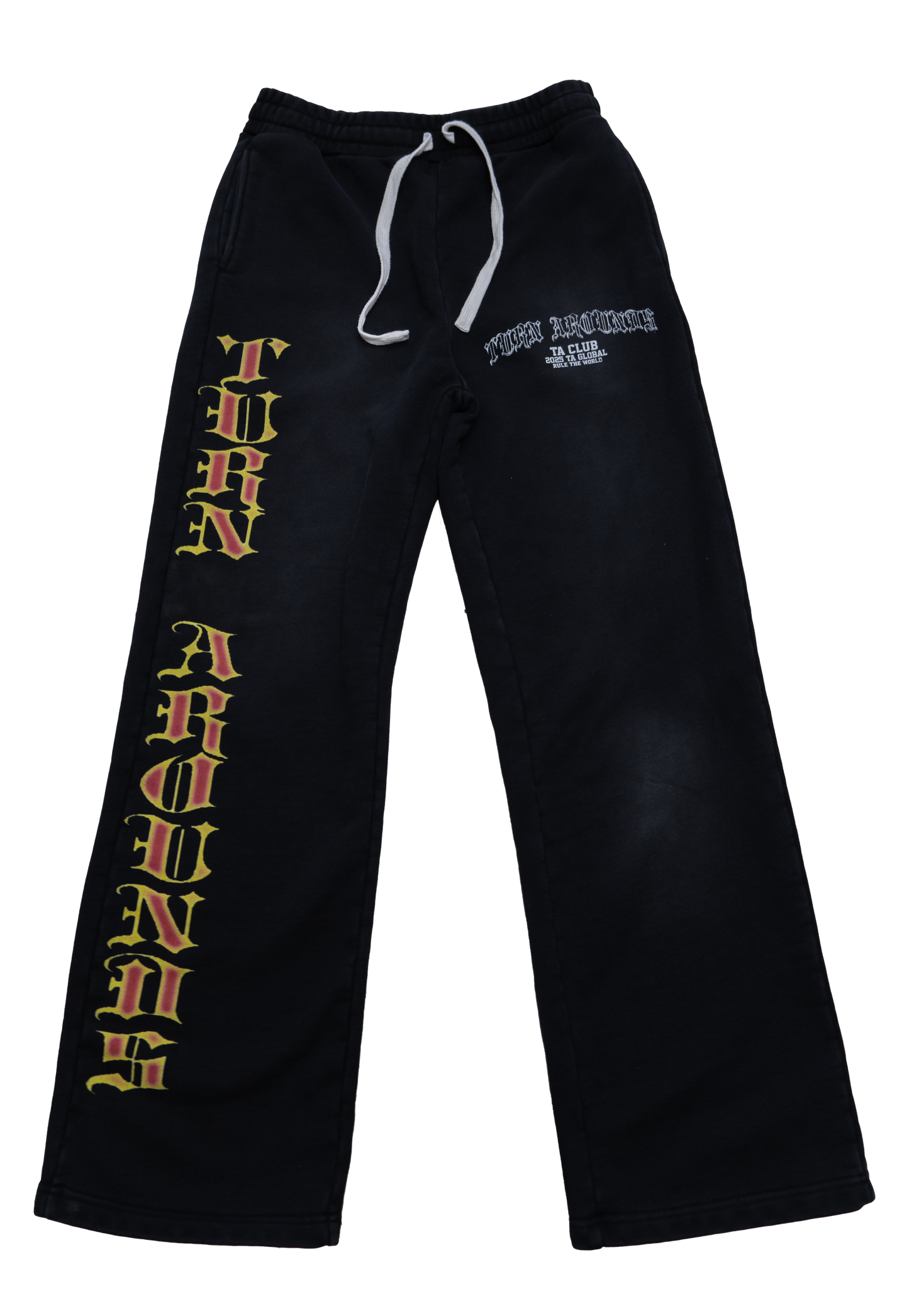 "Turn Arounds" 2025 Black Washed SWEATPANTS