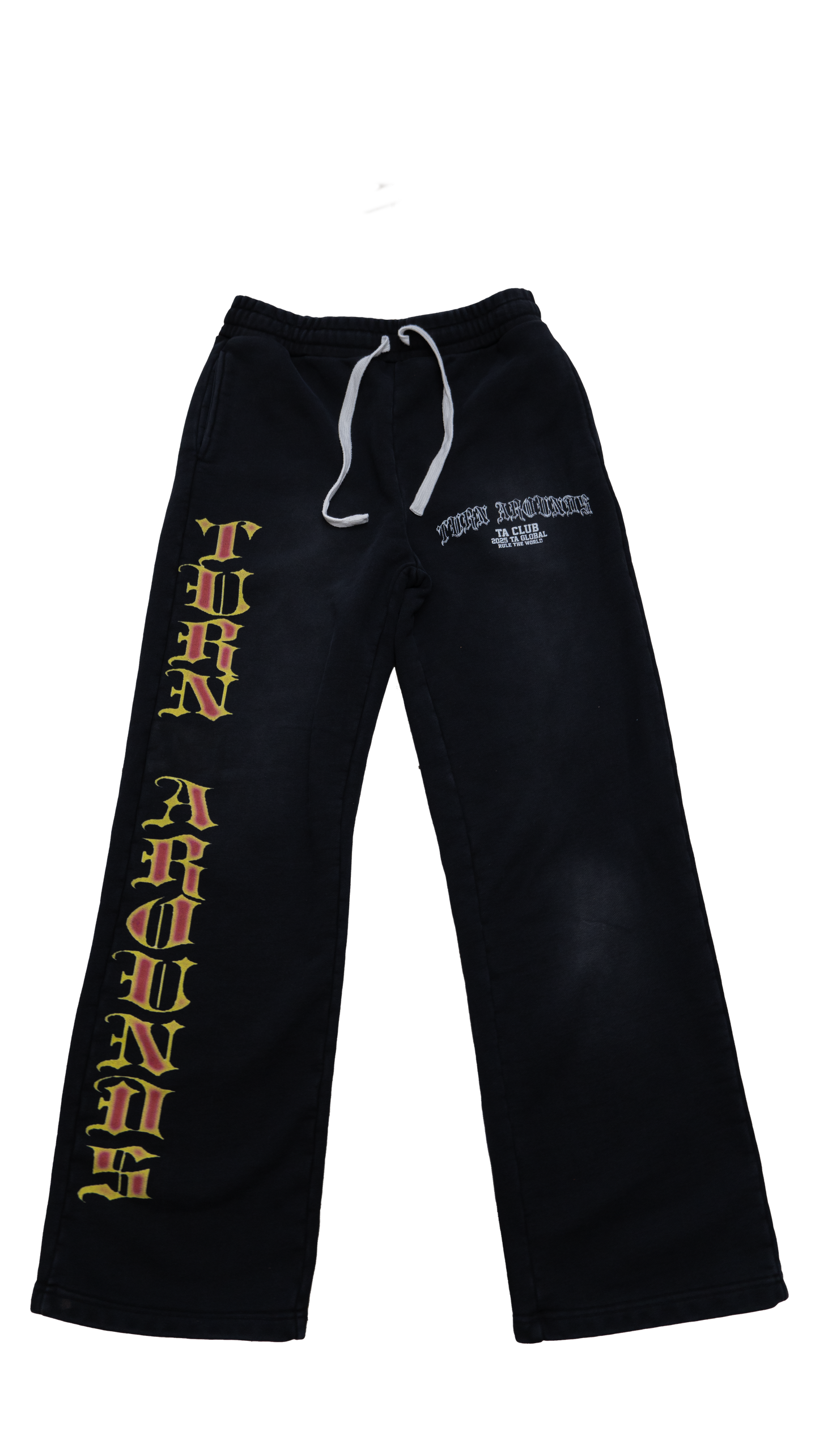 "Turn Arounds" 2025 Black Washed SWEATPANTS
